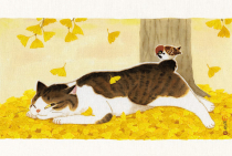 山口てつじ手描き染展『ねことすずめ』開催